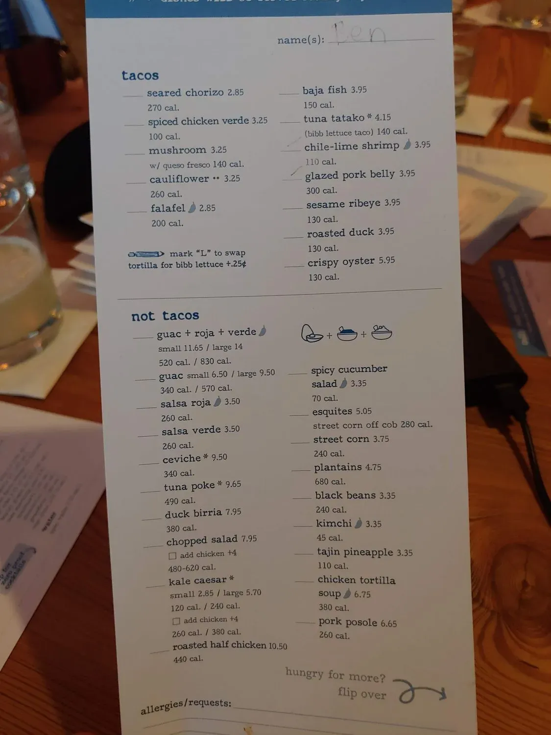 Menu 6