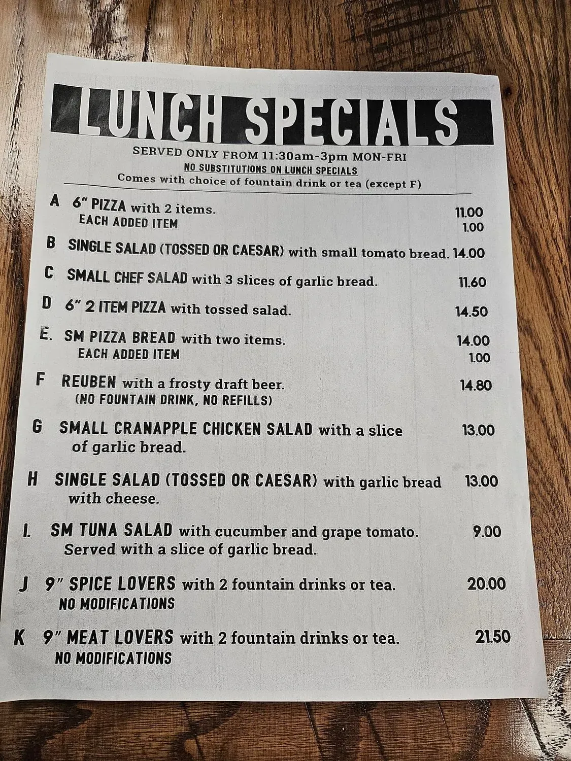 Menu 1