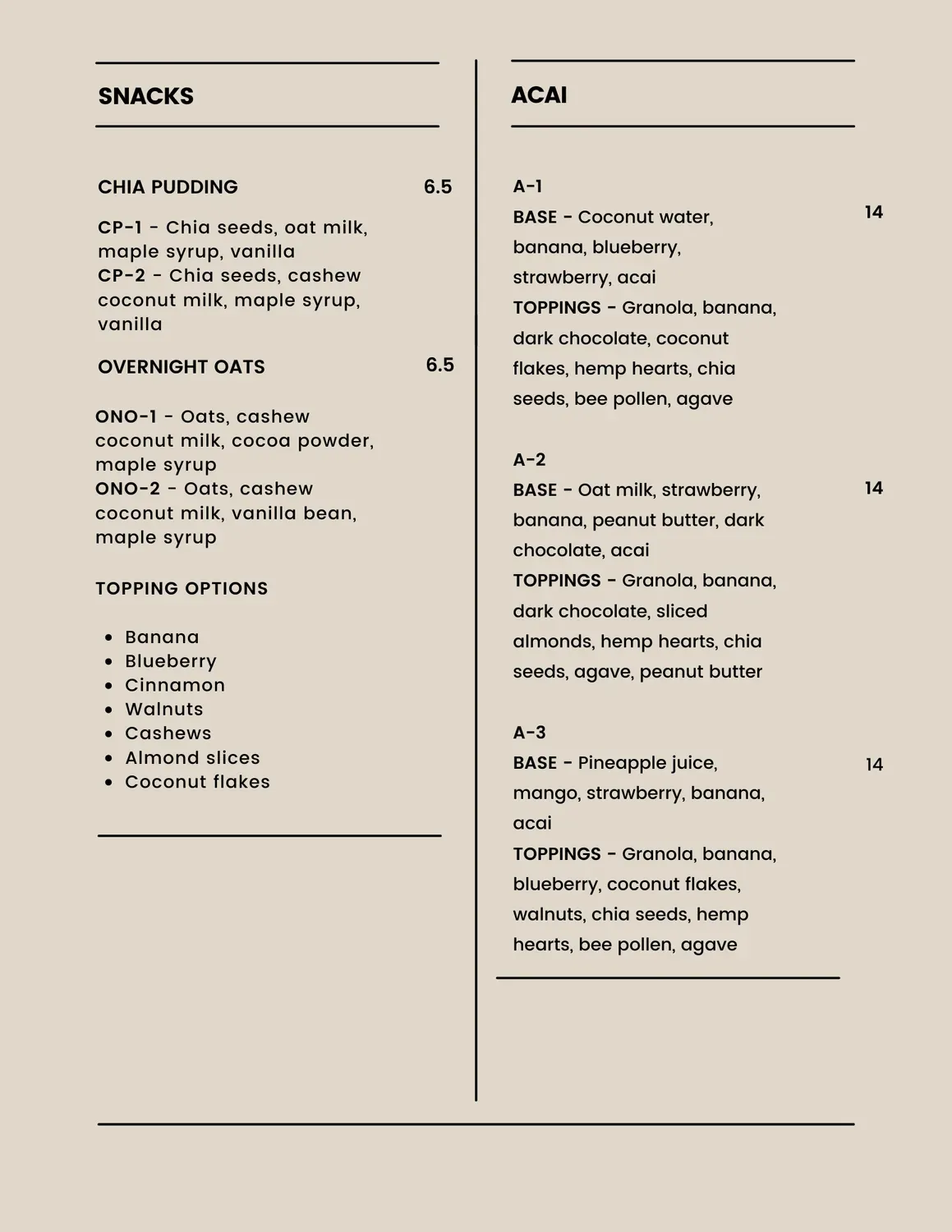 Menu 1