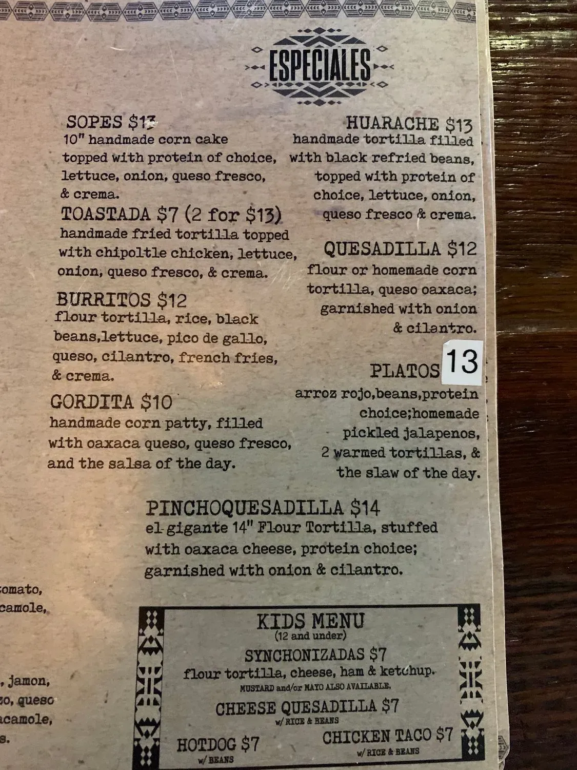 Menu 5