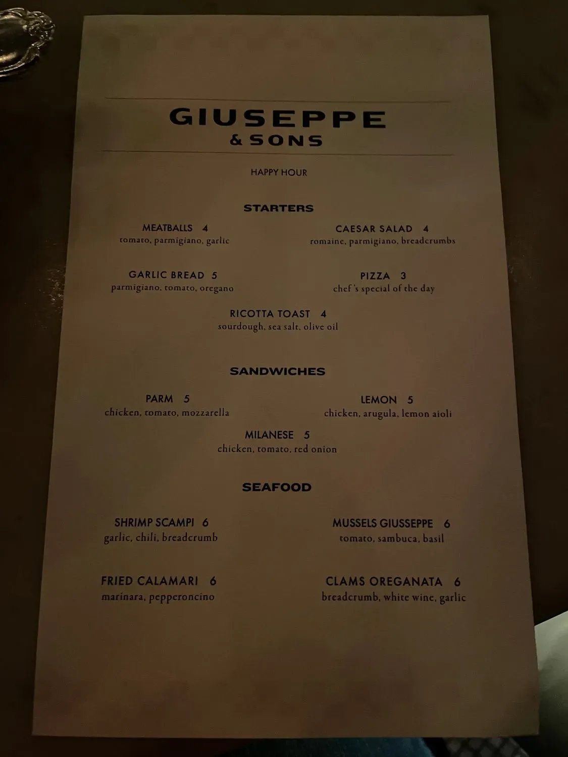 Menu 5