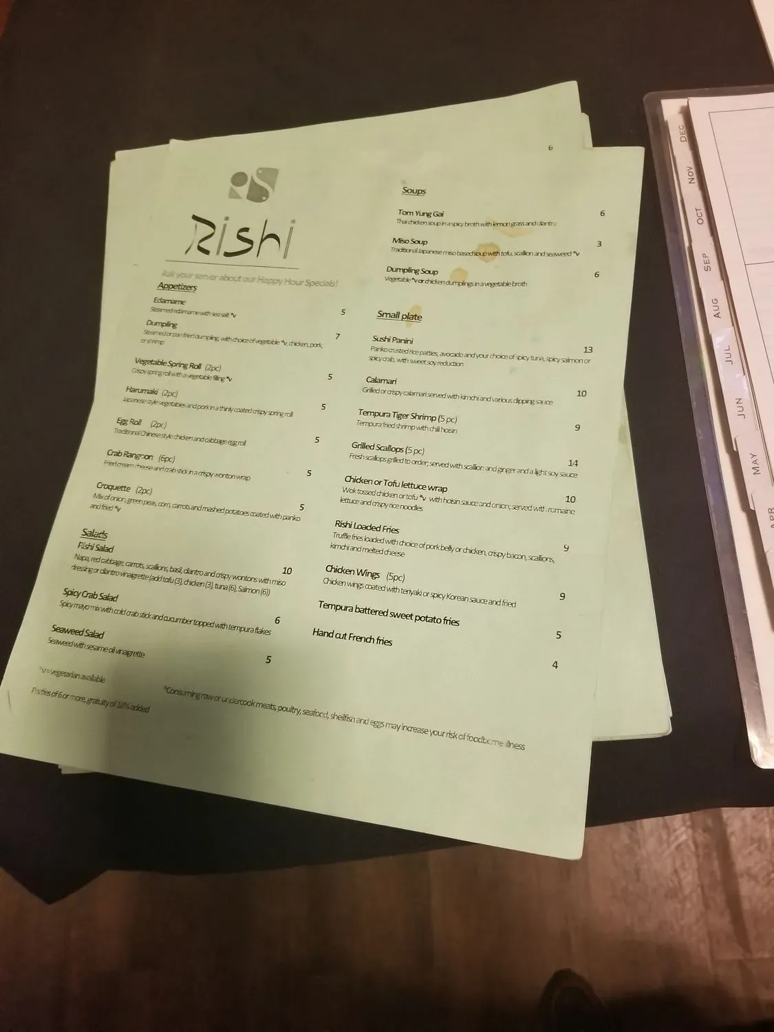 Menu 6