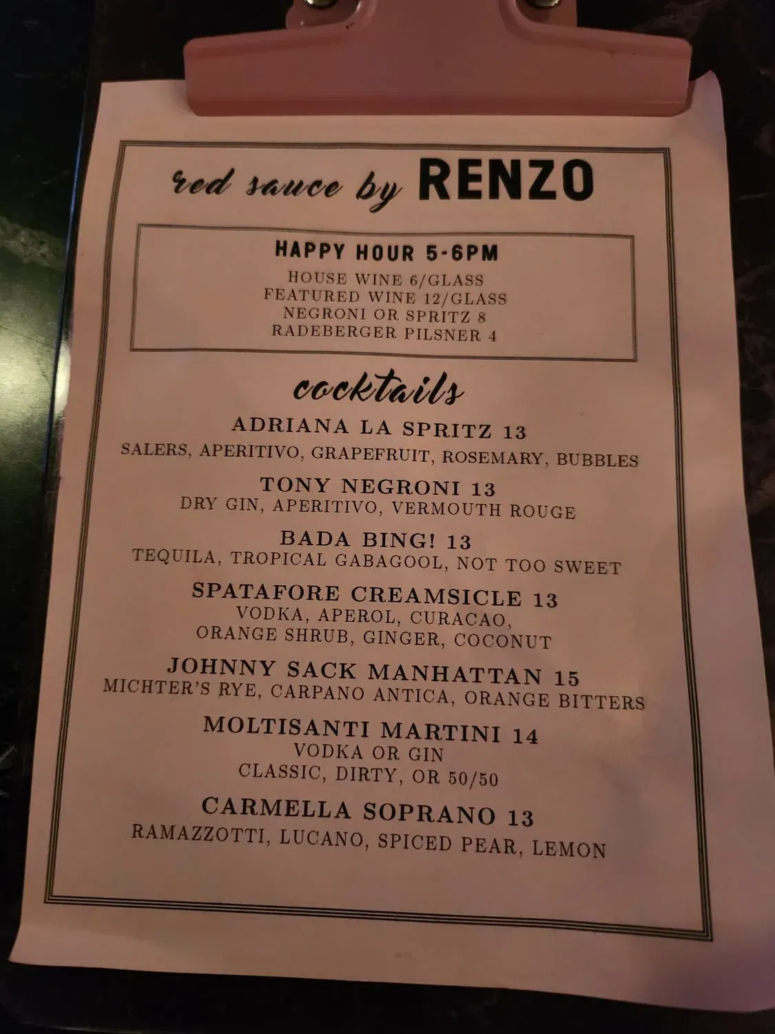 Menu 1