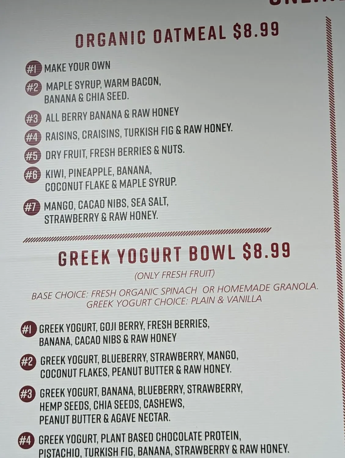 Coco Grille Menu - Updated October 2025