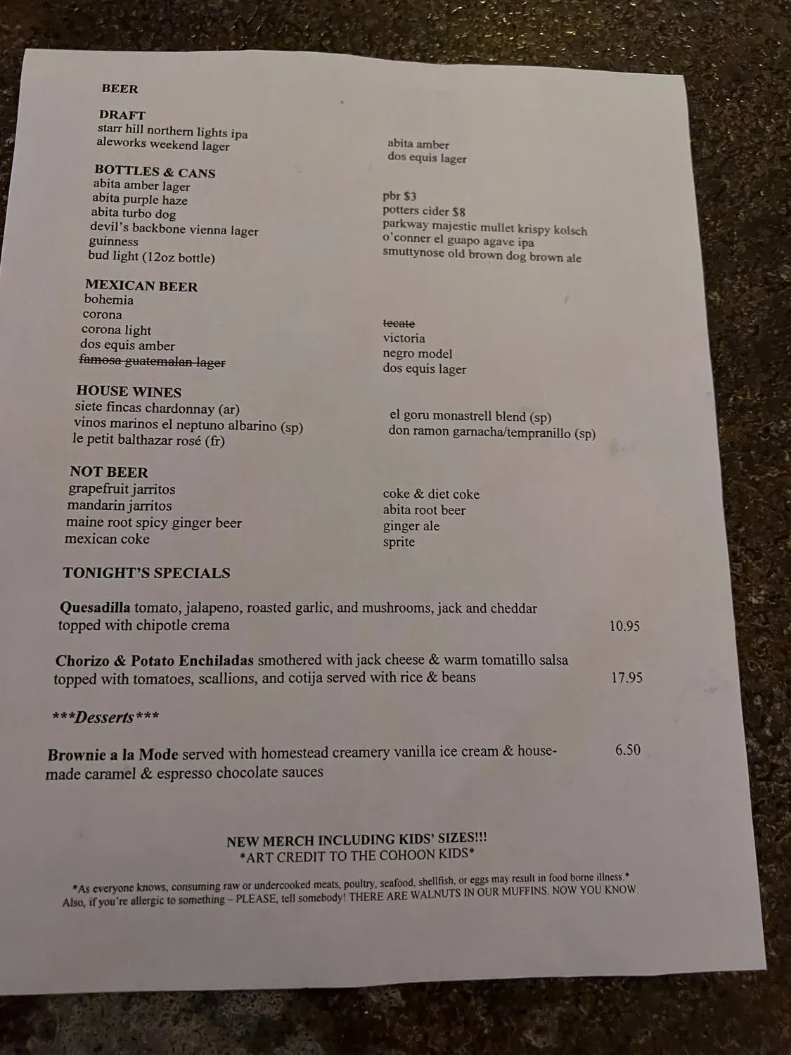 Menu 1