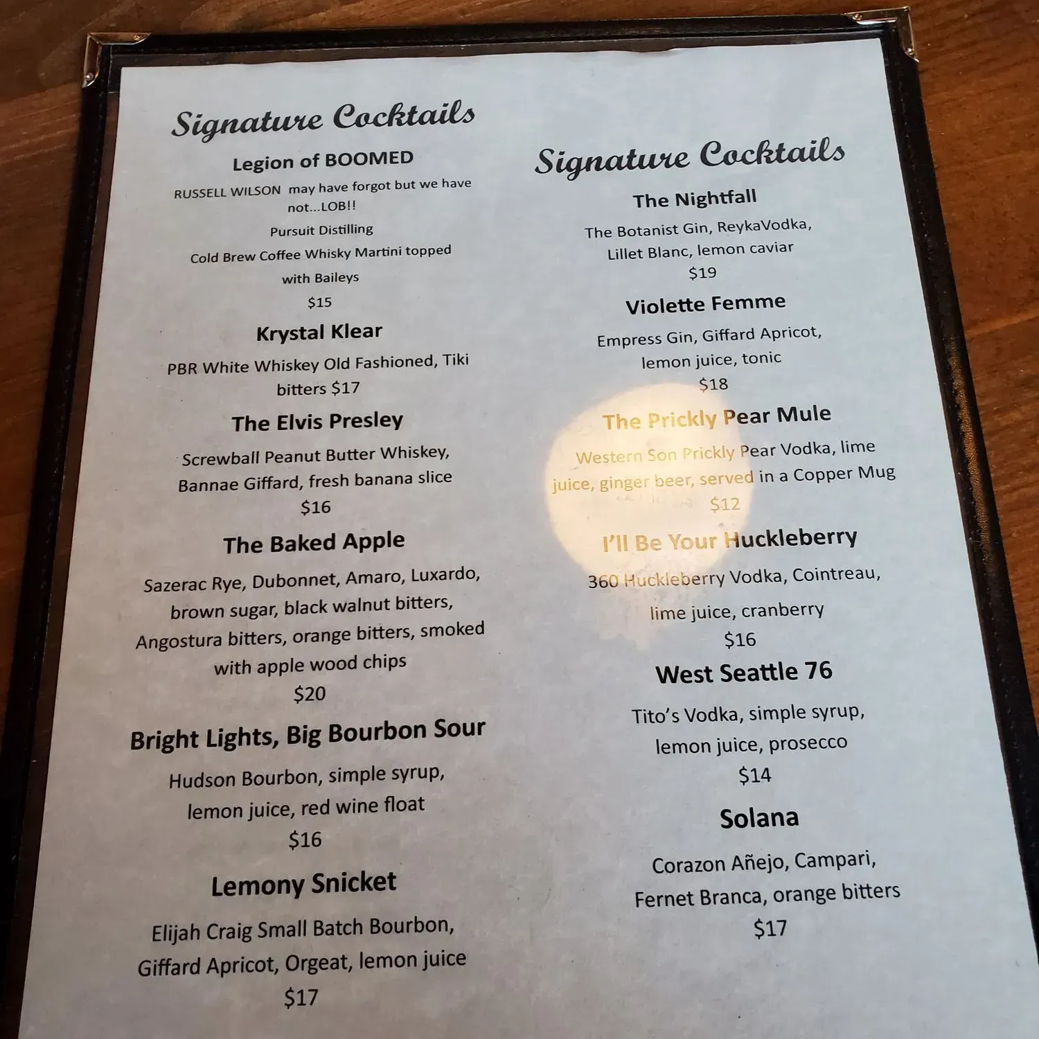 Menu 5