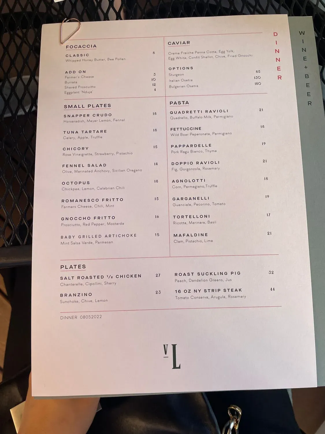 Menu 1