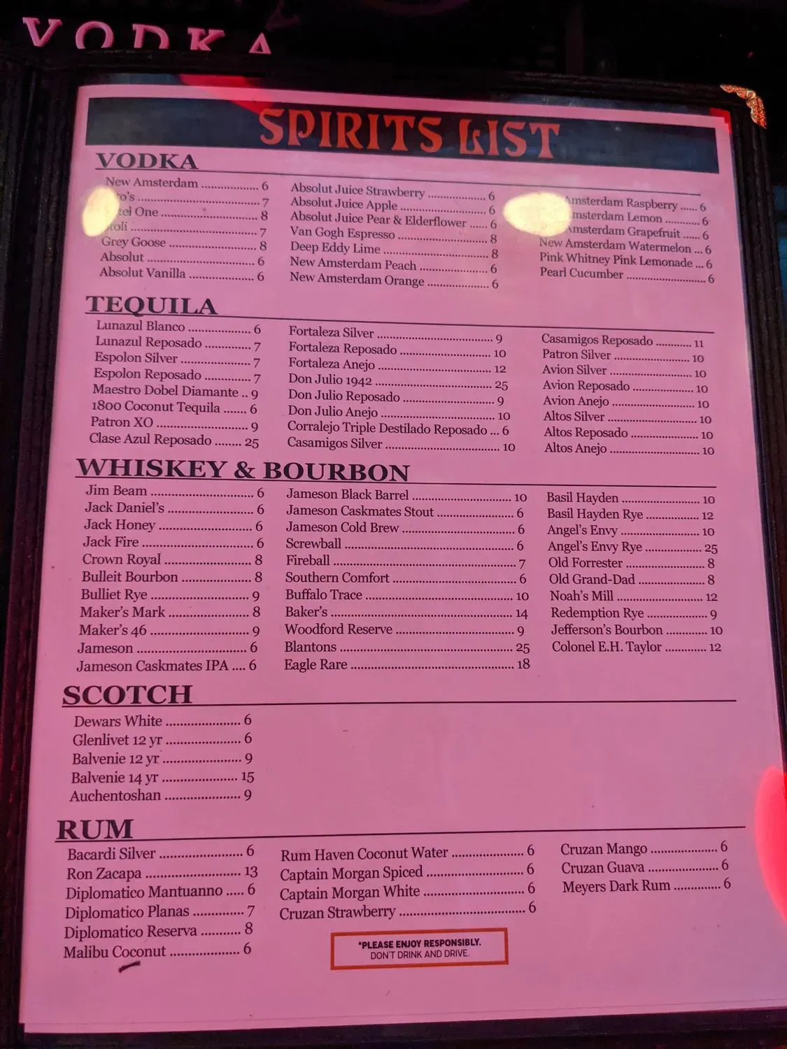 Menu 5