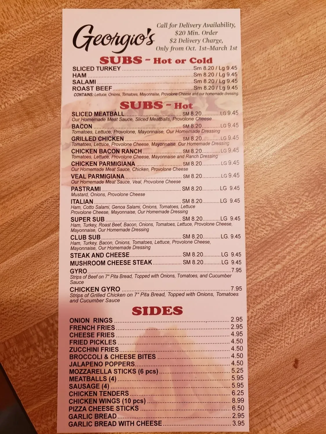 Menu 1