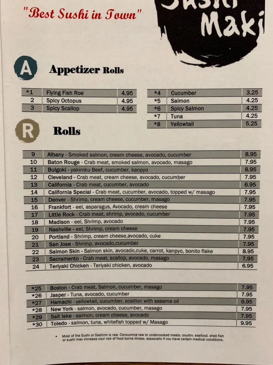 Menu 5