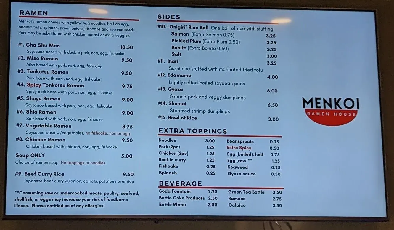 Menu 1