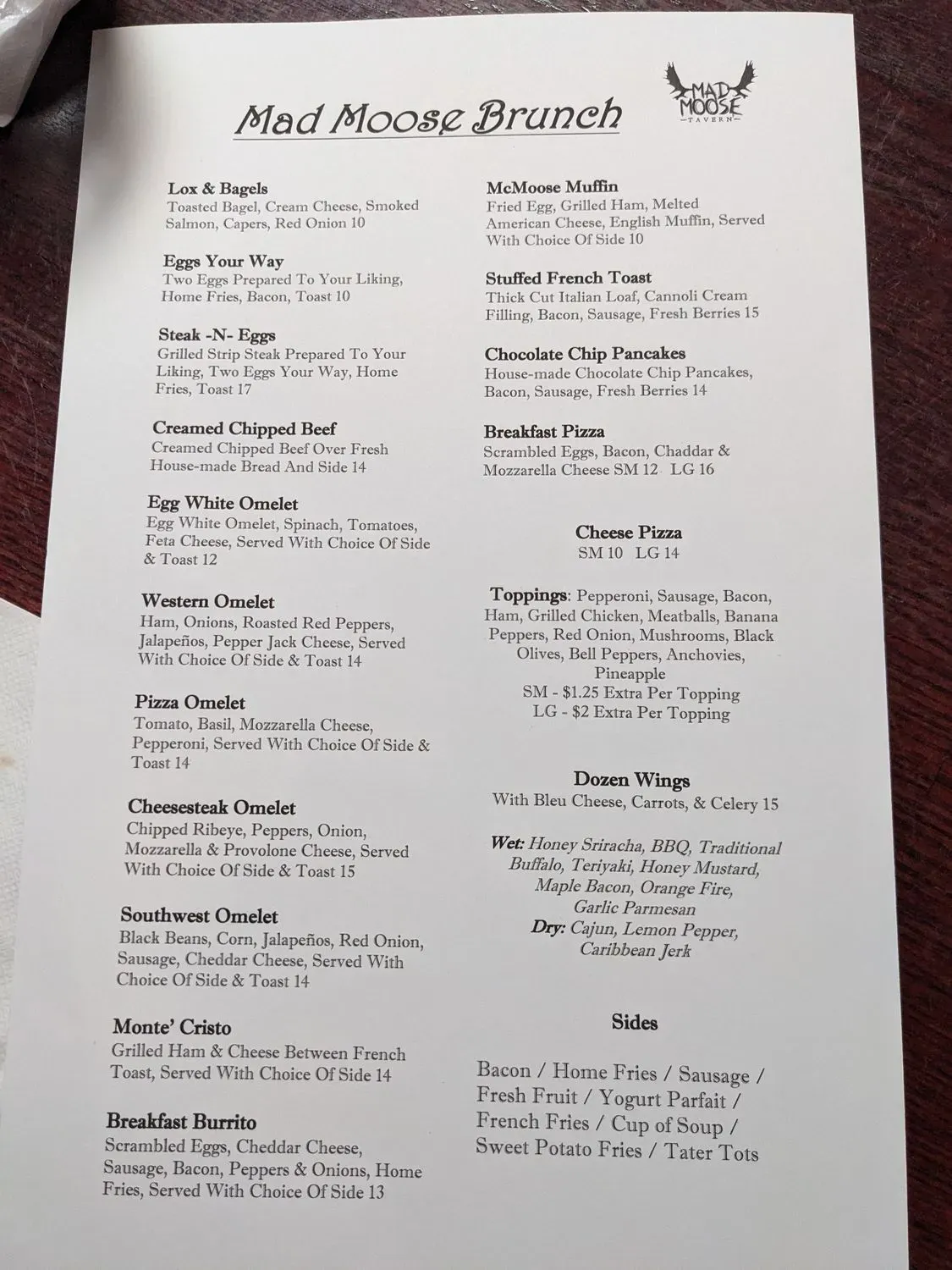 Menu 1