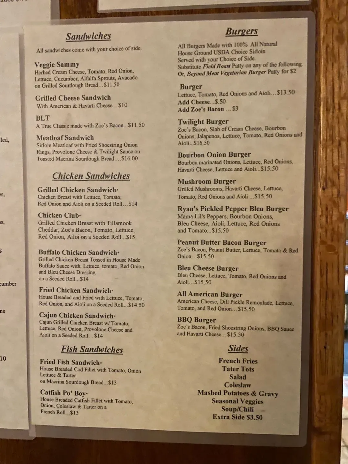 Menu 1