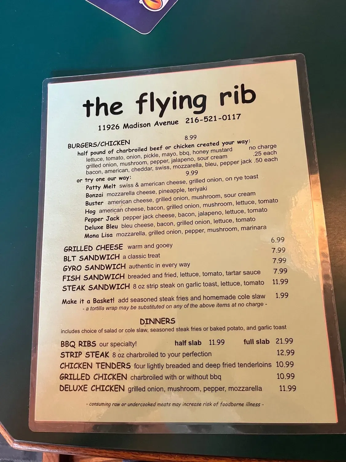 Menu 1