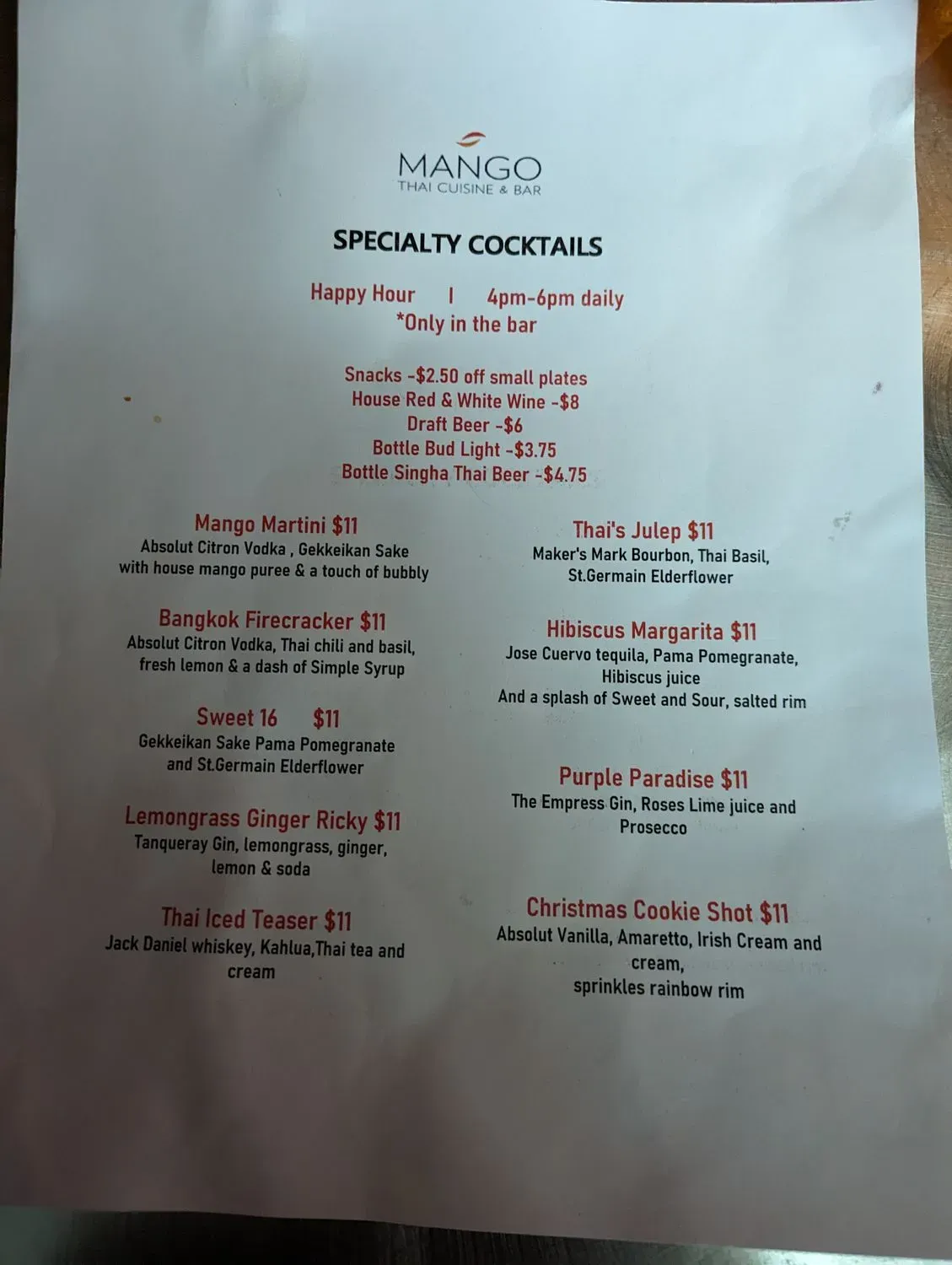 Menu 5