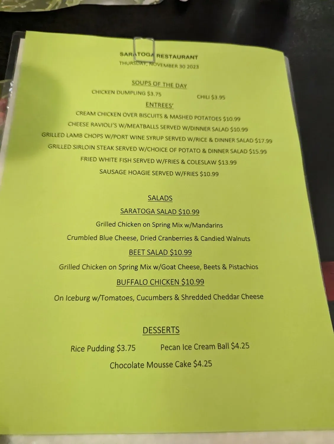 Menu 2