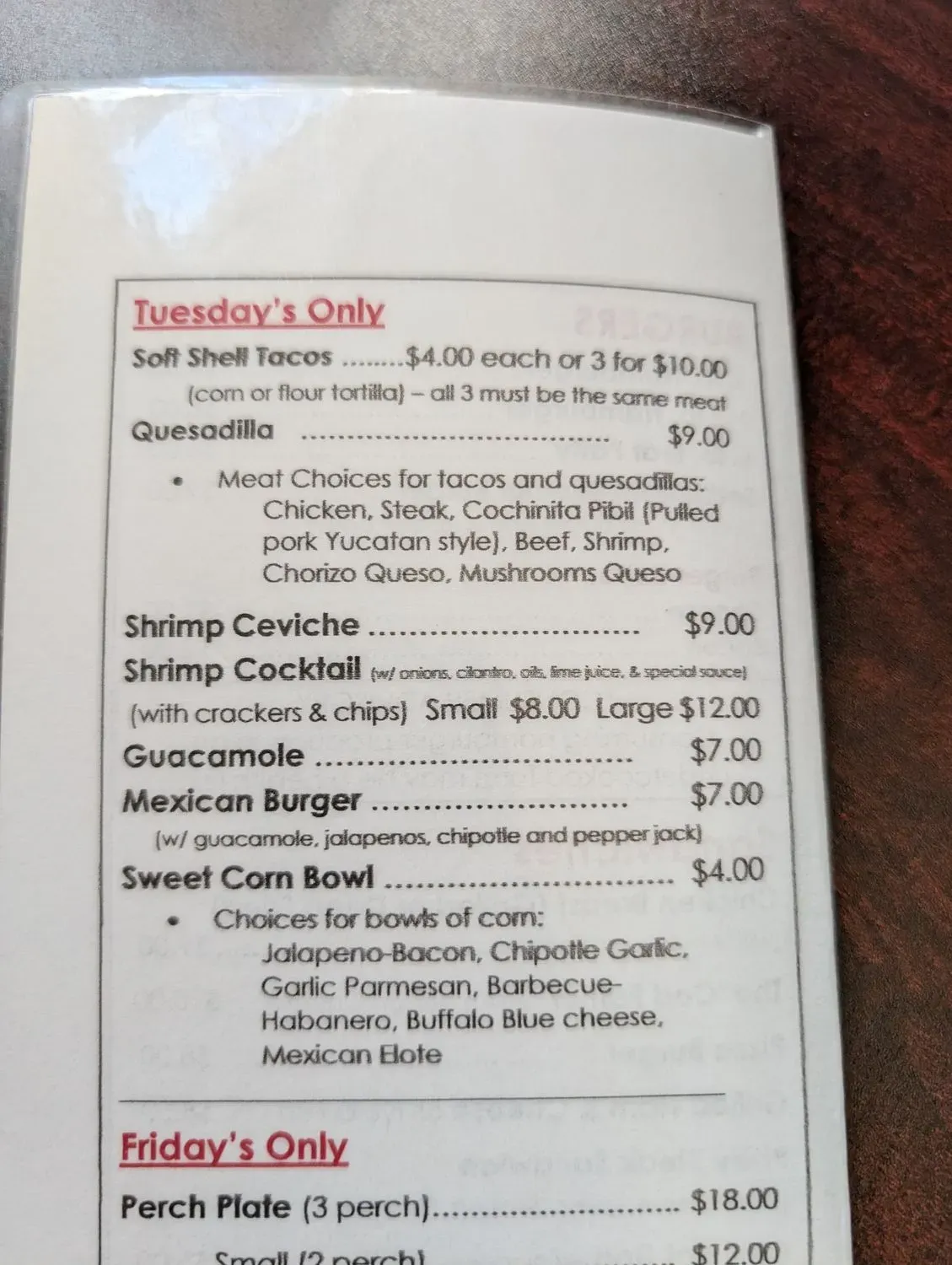 Menu 6