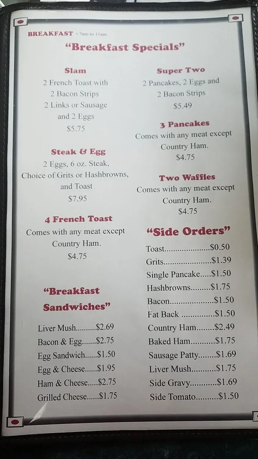 Menu 5