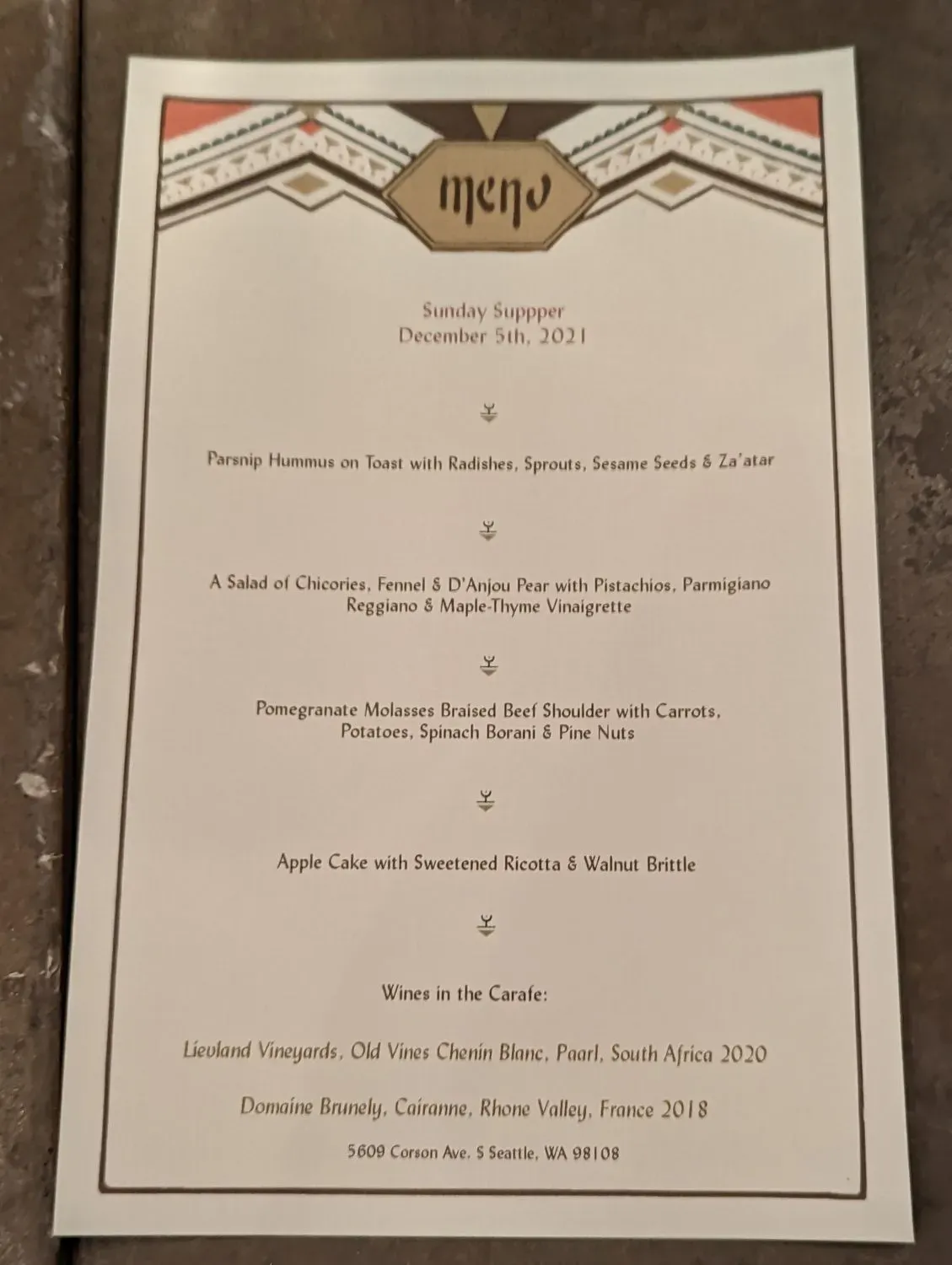 Menu 2