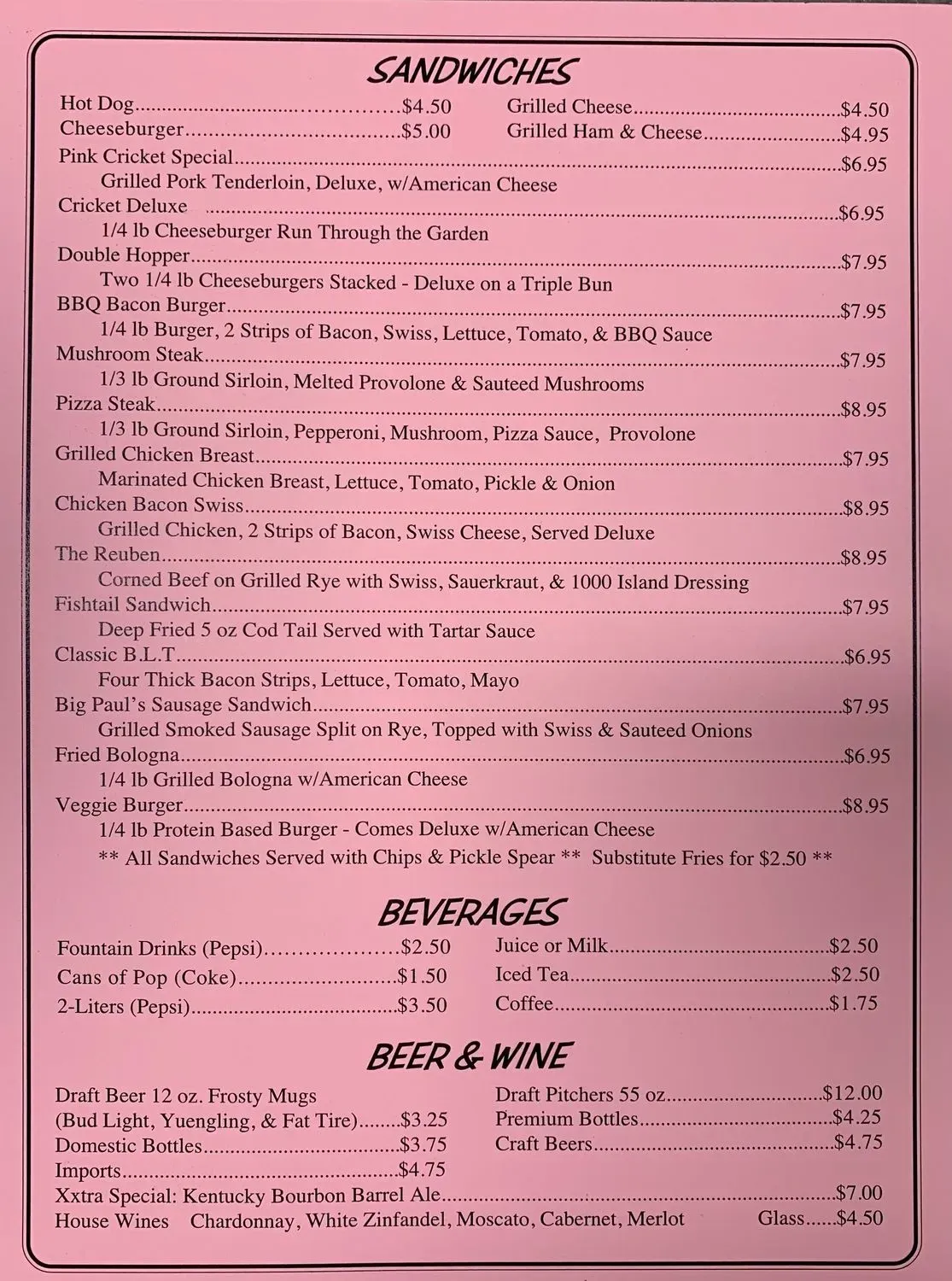 Menu 5