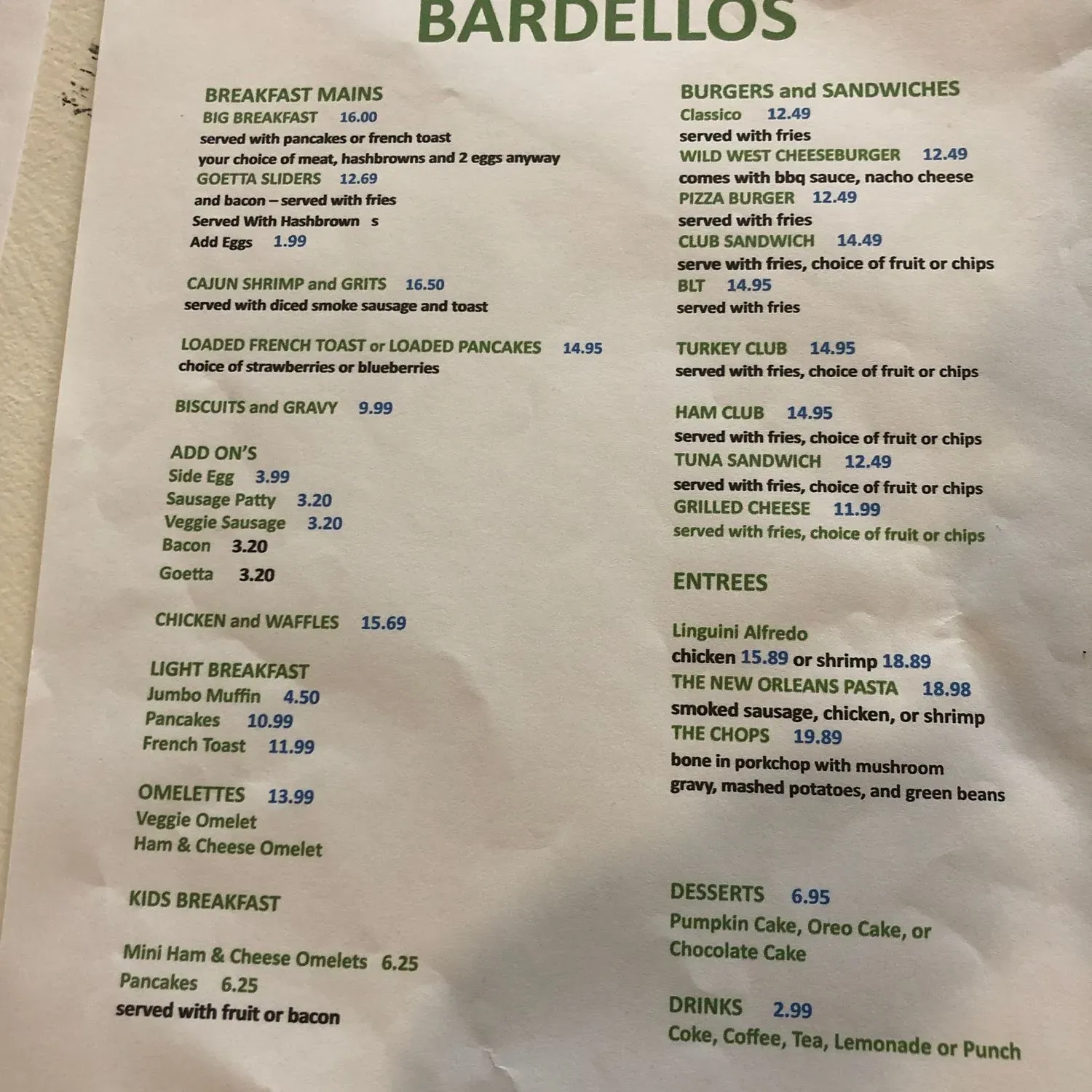 Menu 1