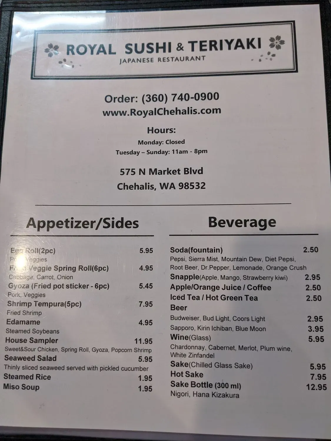 Menu 5