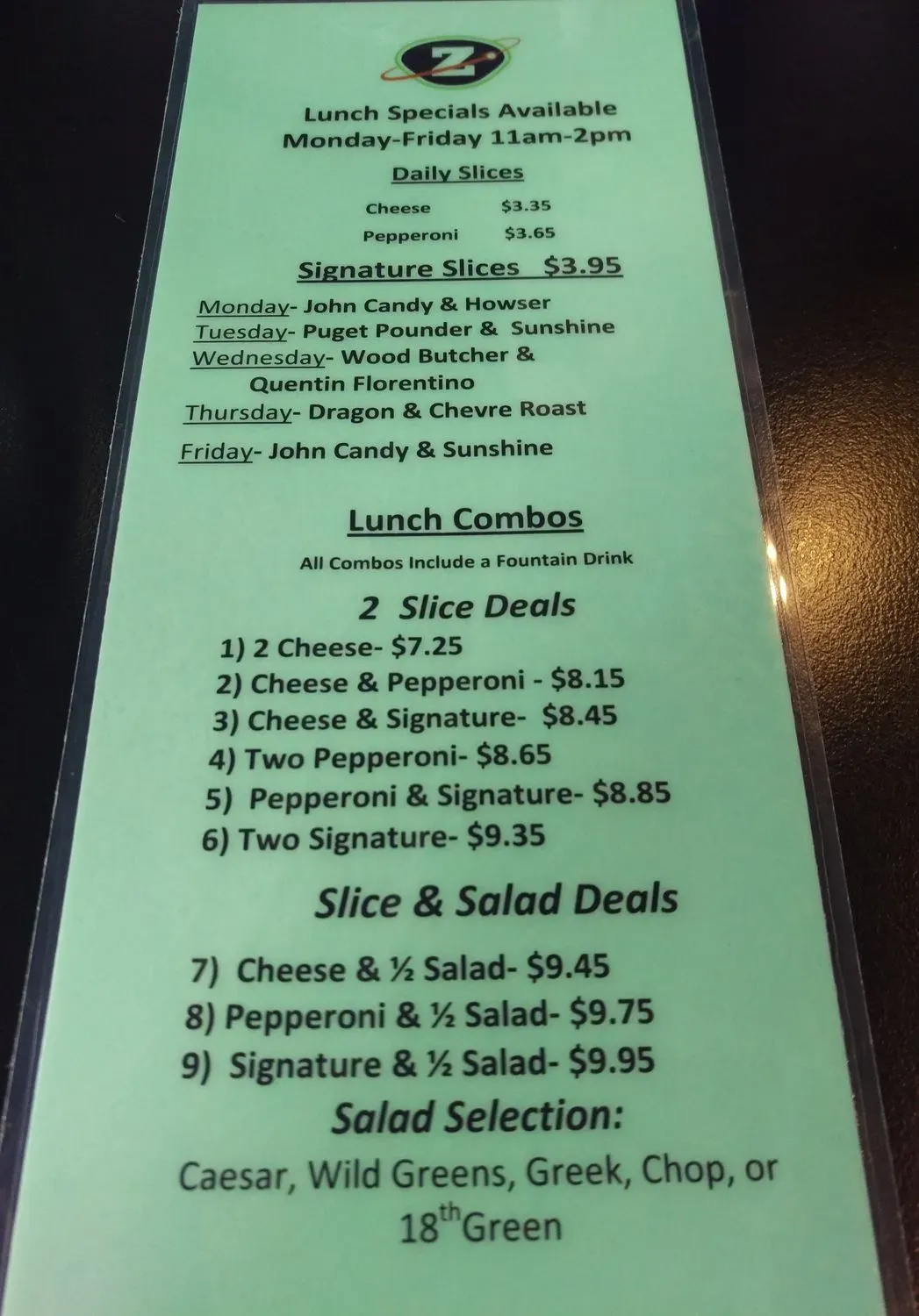 Menu 5