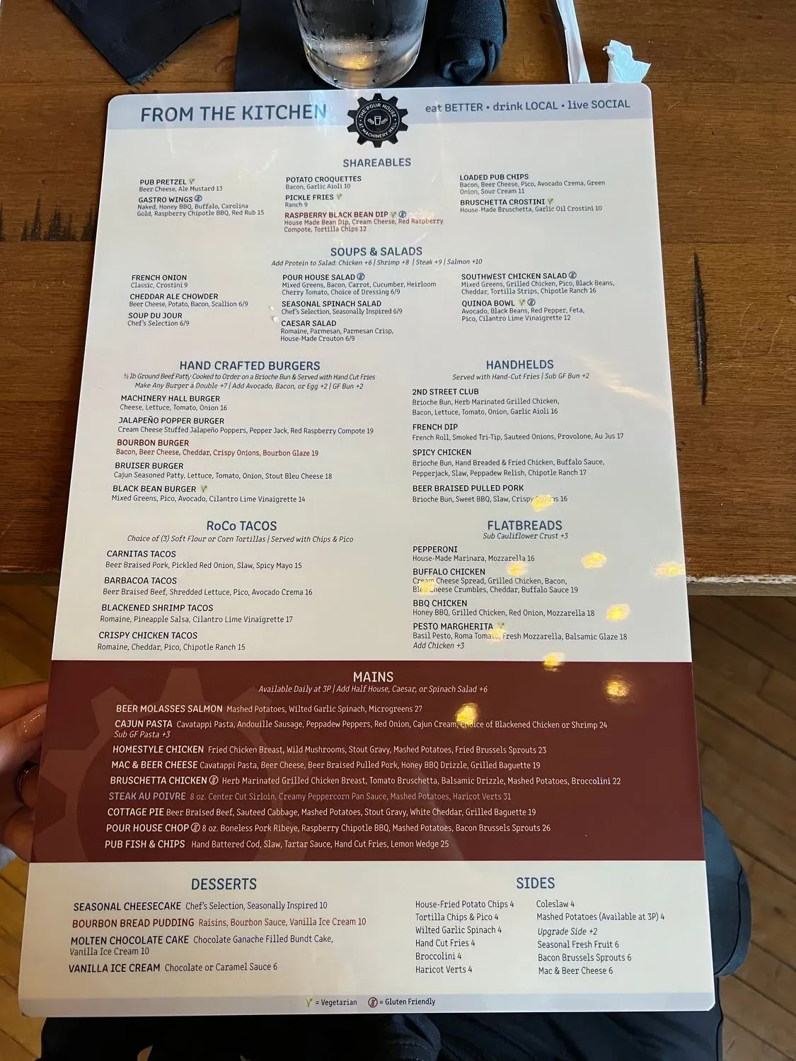 The Pour House at Machinery Hall Menu - Updated October 2025