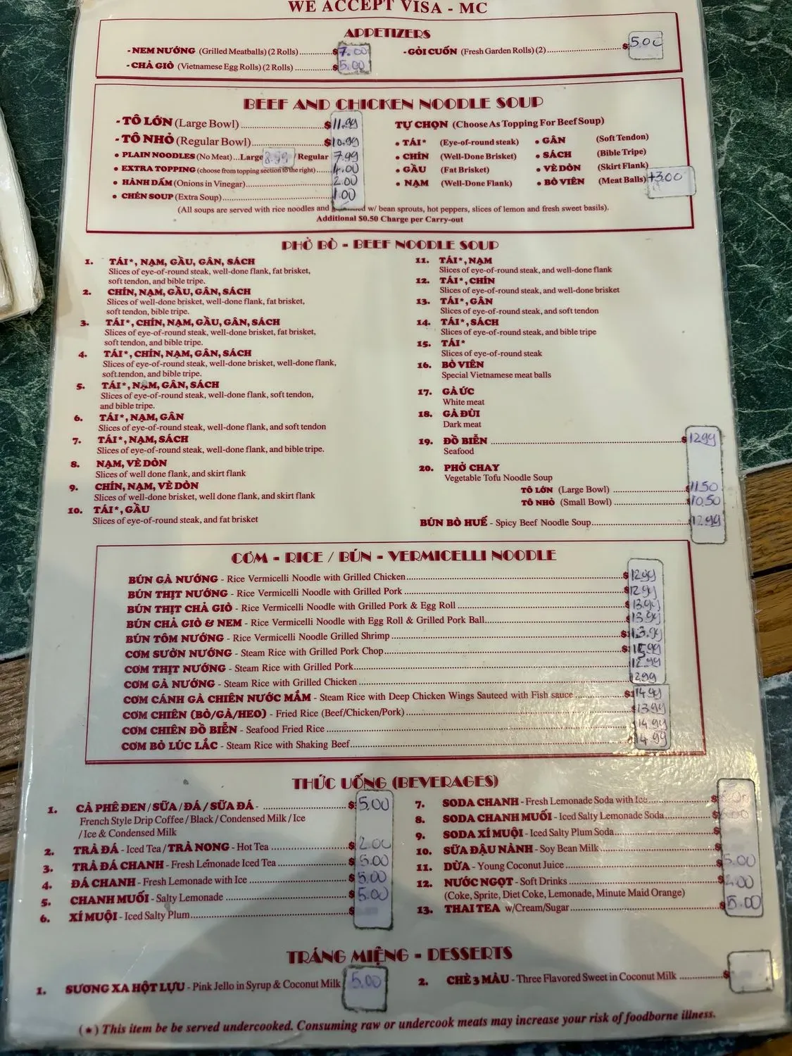 Menu 5