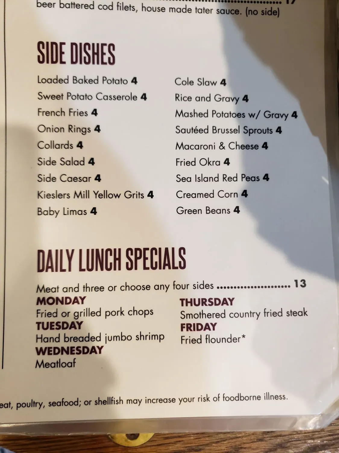 Menu 4