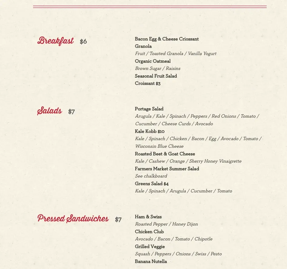 Menu 2