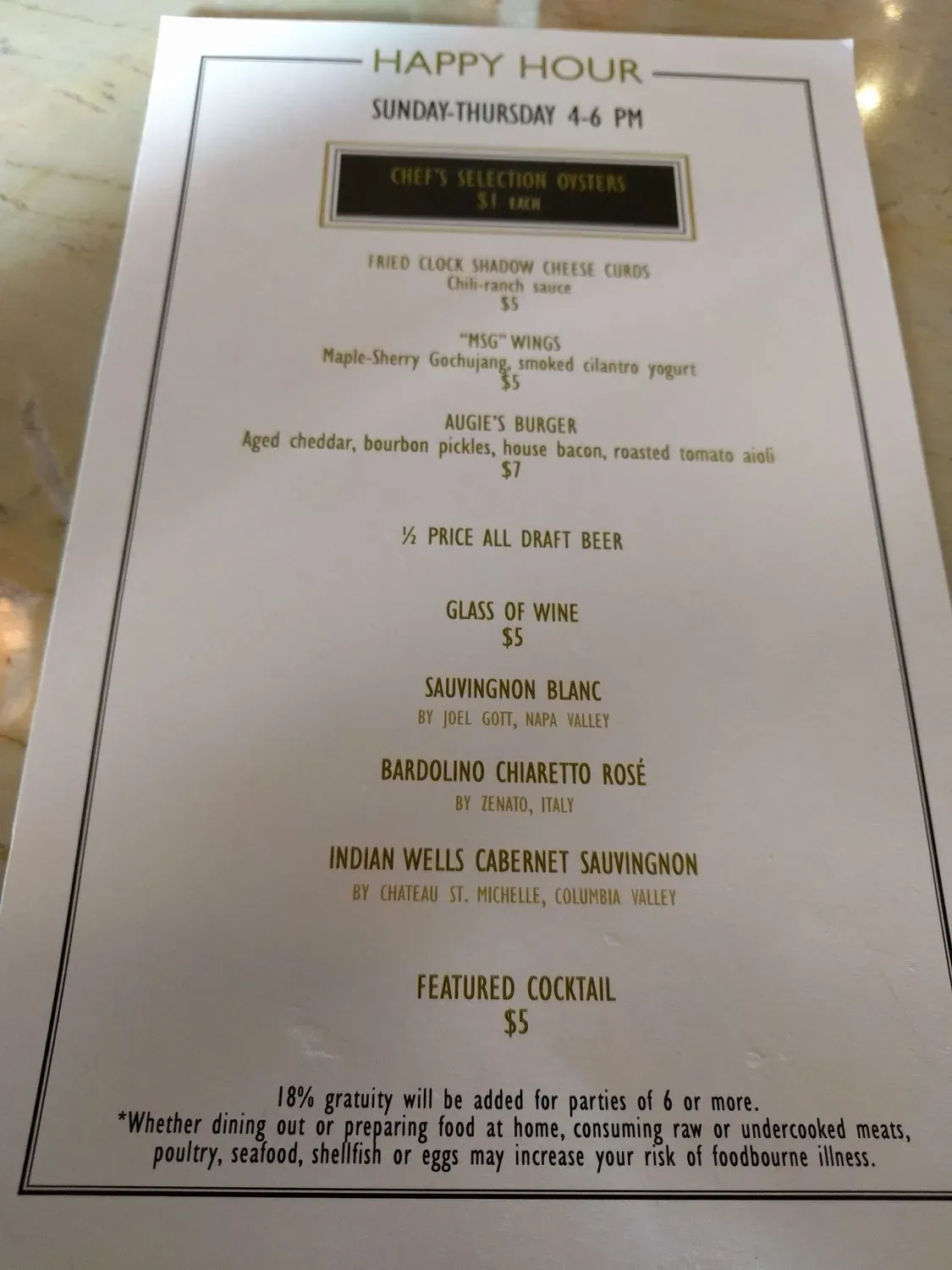 Menu 1