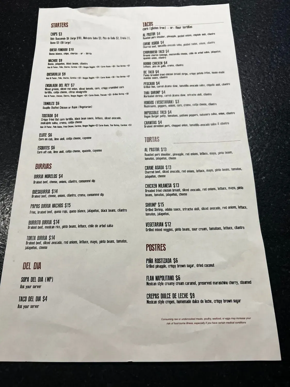 Menu 5