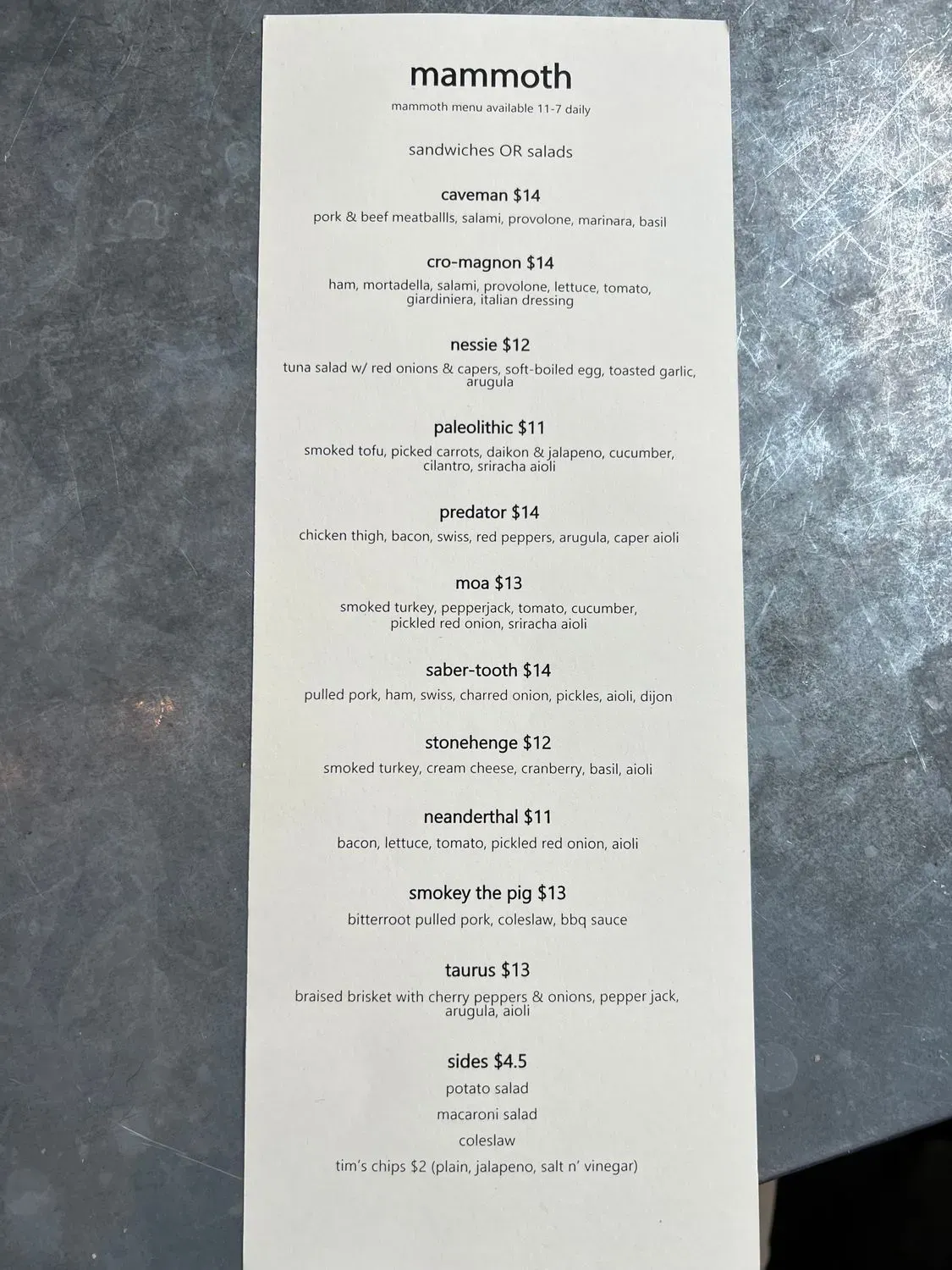 Menu 2