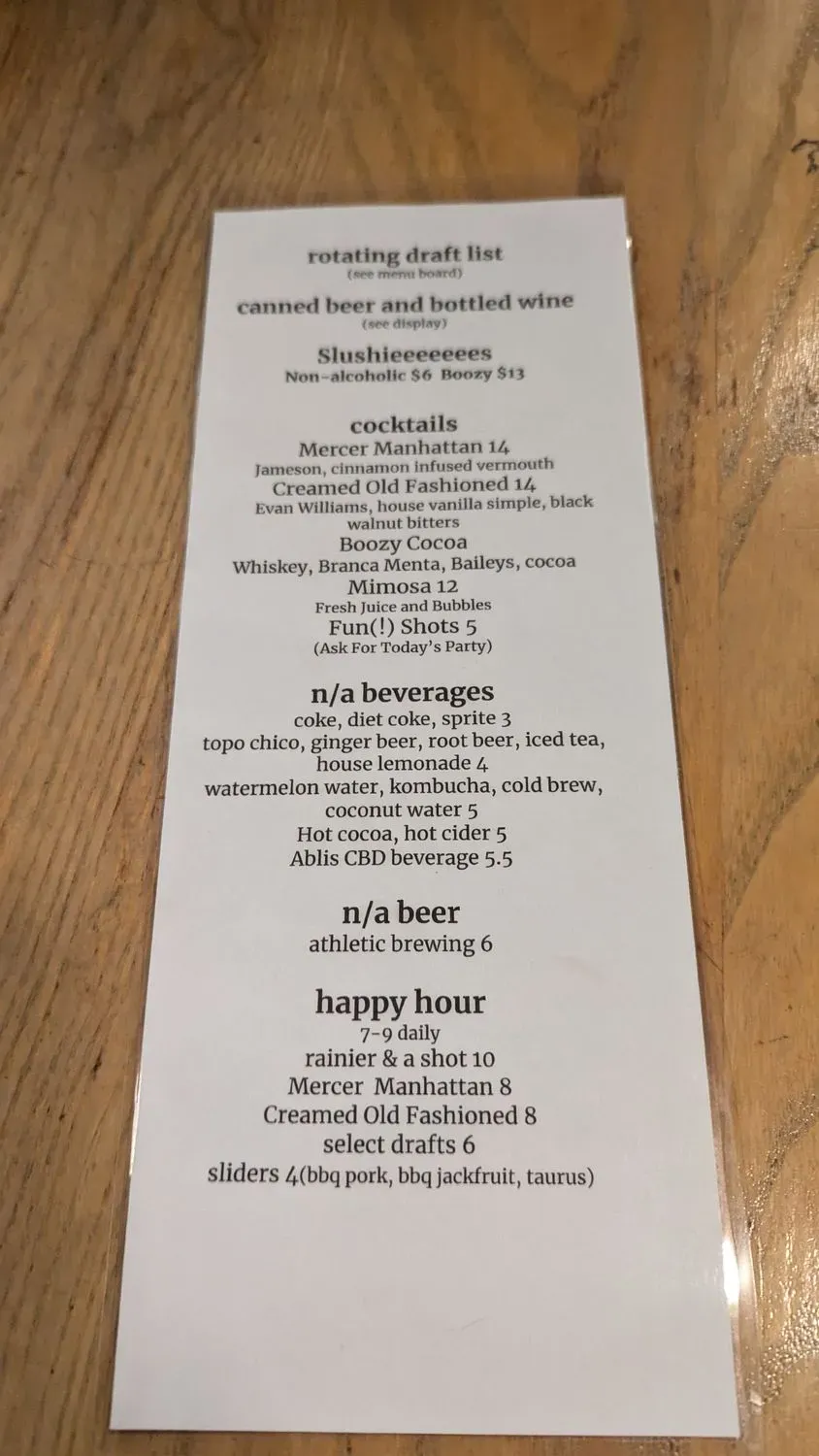 Menu 1