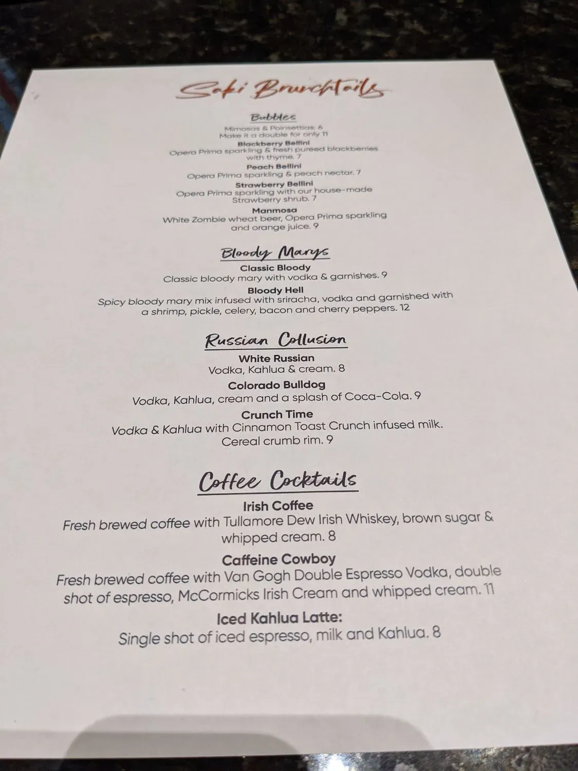 Menu 1