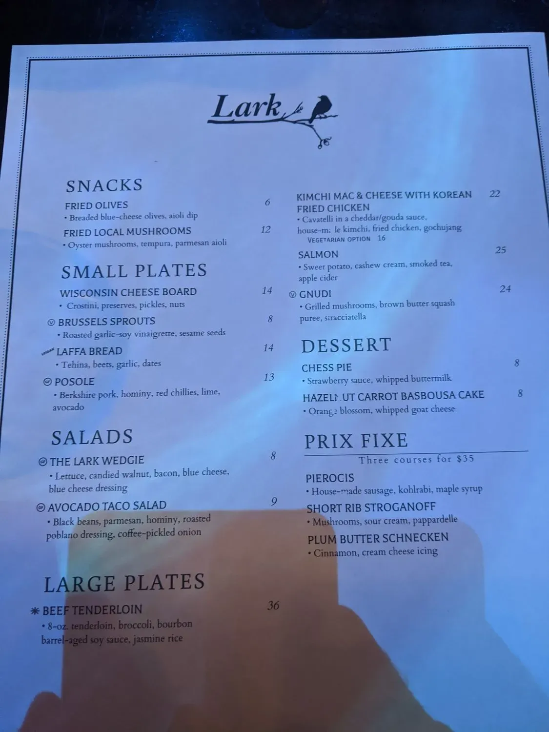 Menu 1