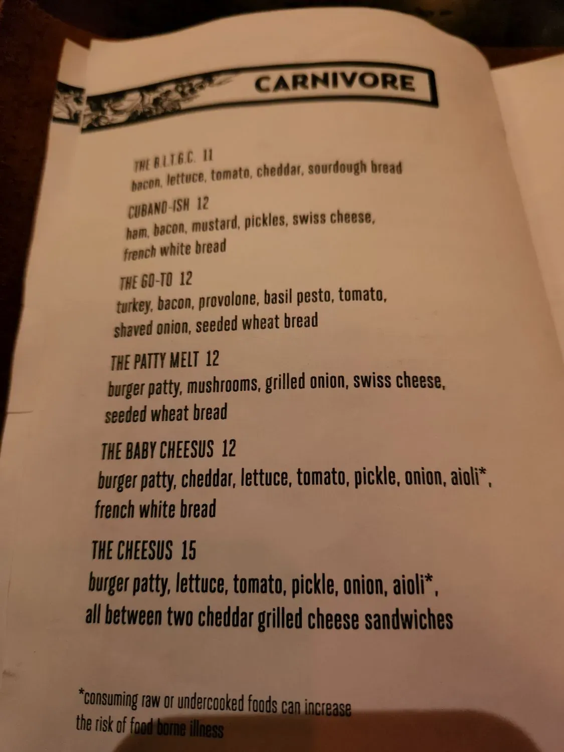 Menu 5