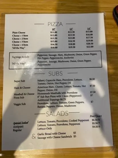 Menu 1