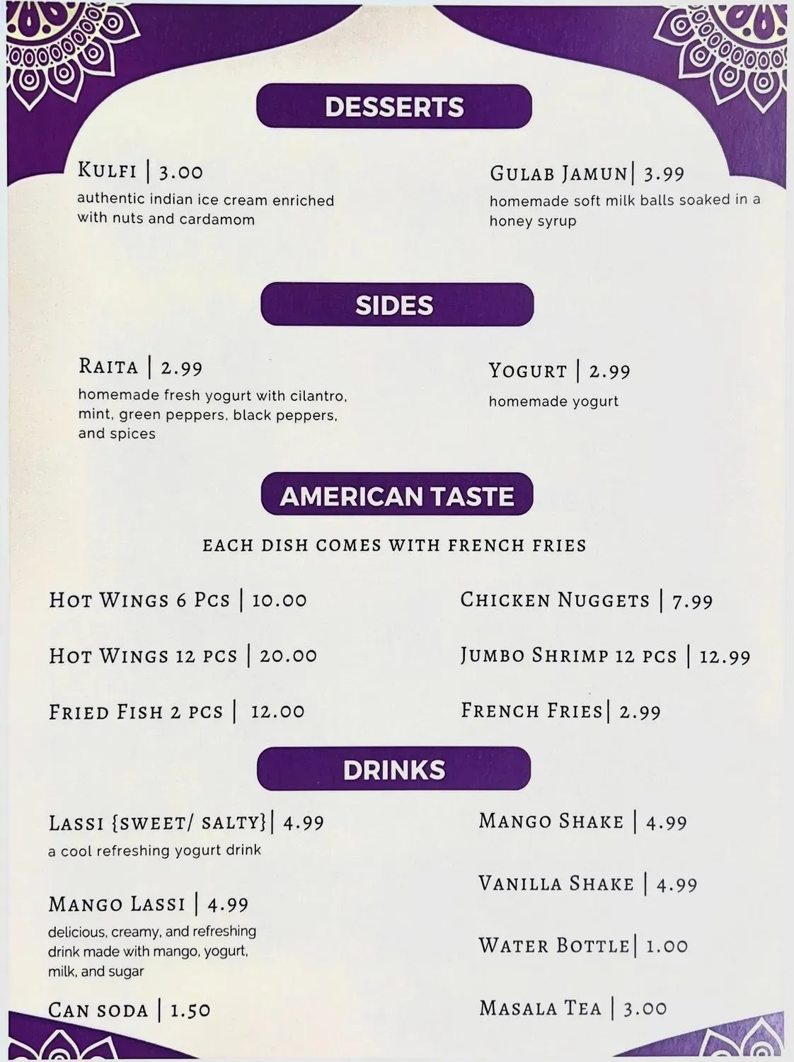 Menu 1