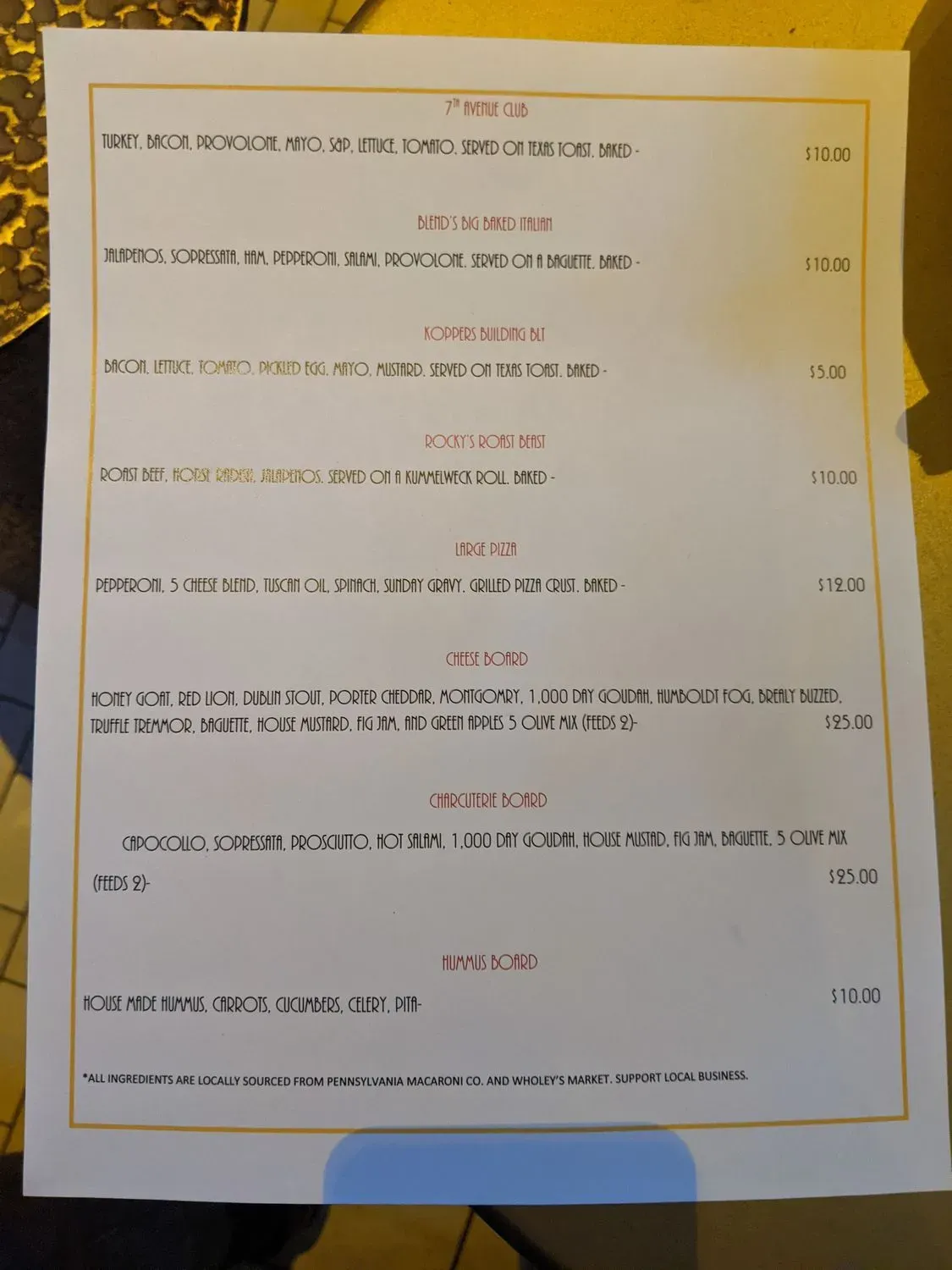 Menu 2