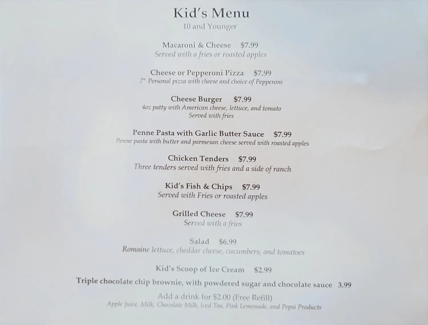 Menu 5