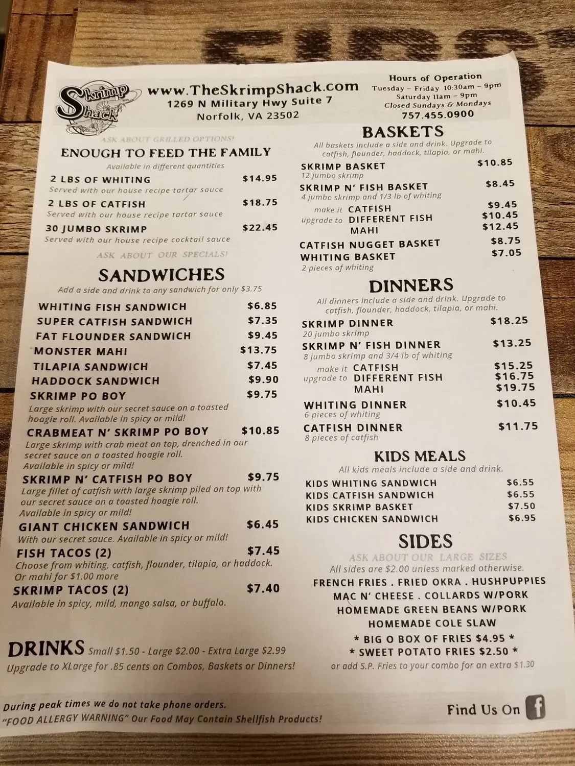 Menu 1