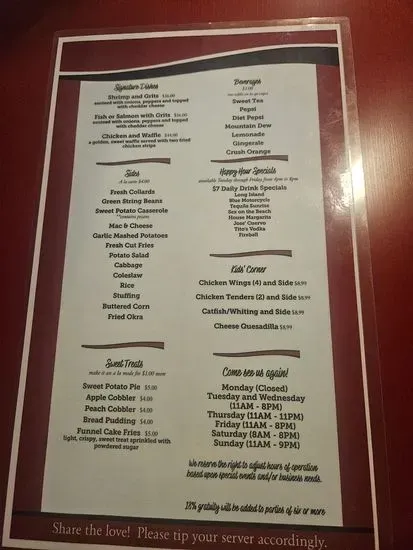 Menu 5