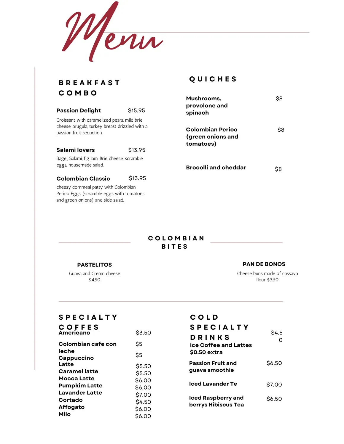 Menu 1