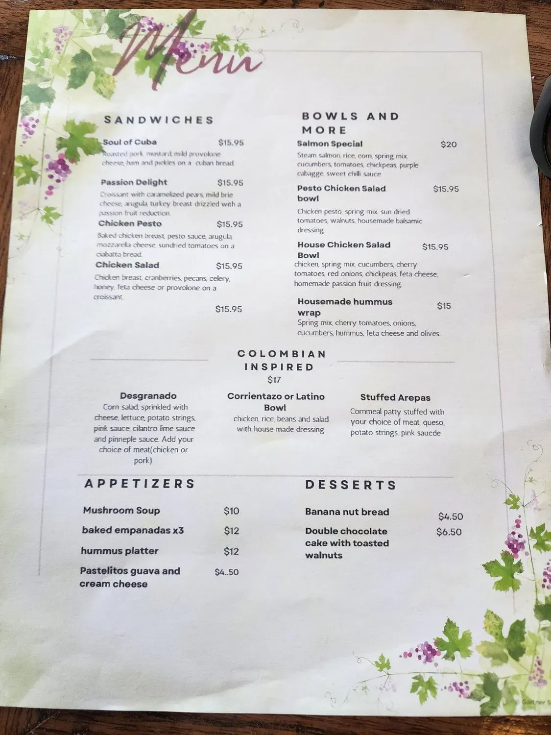 Menu 2