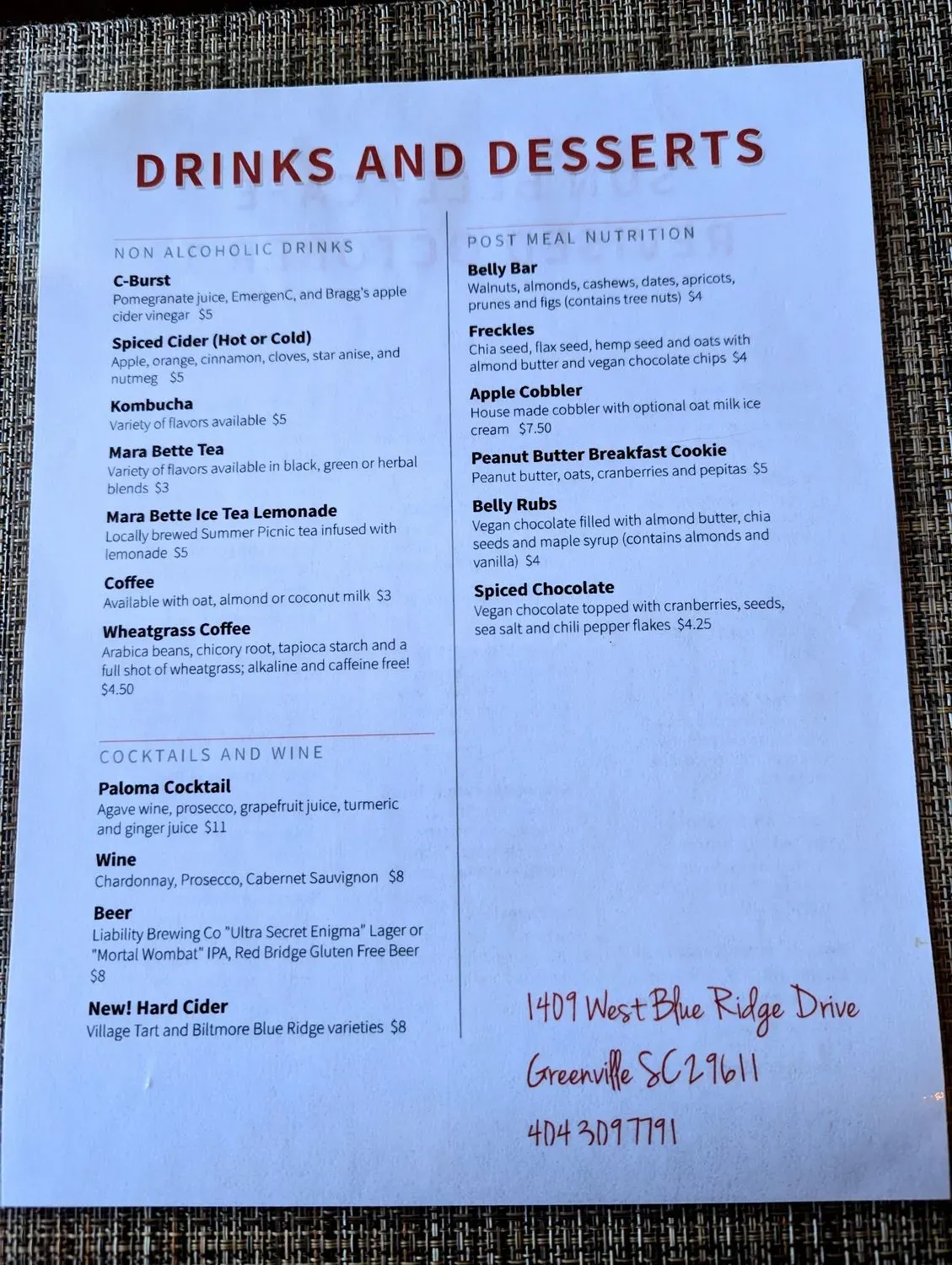 Menu 5