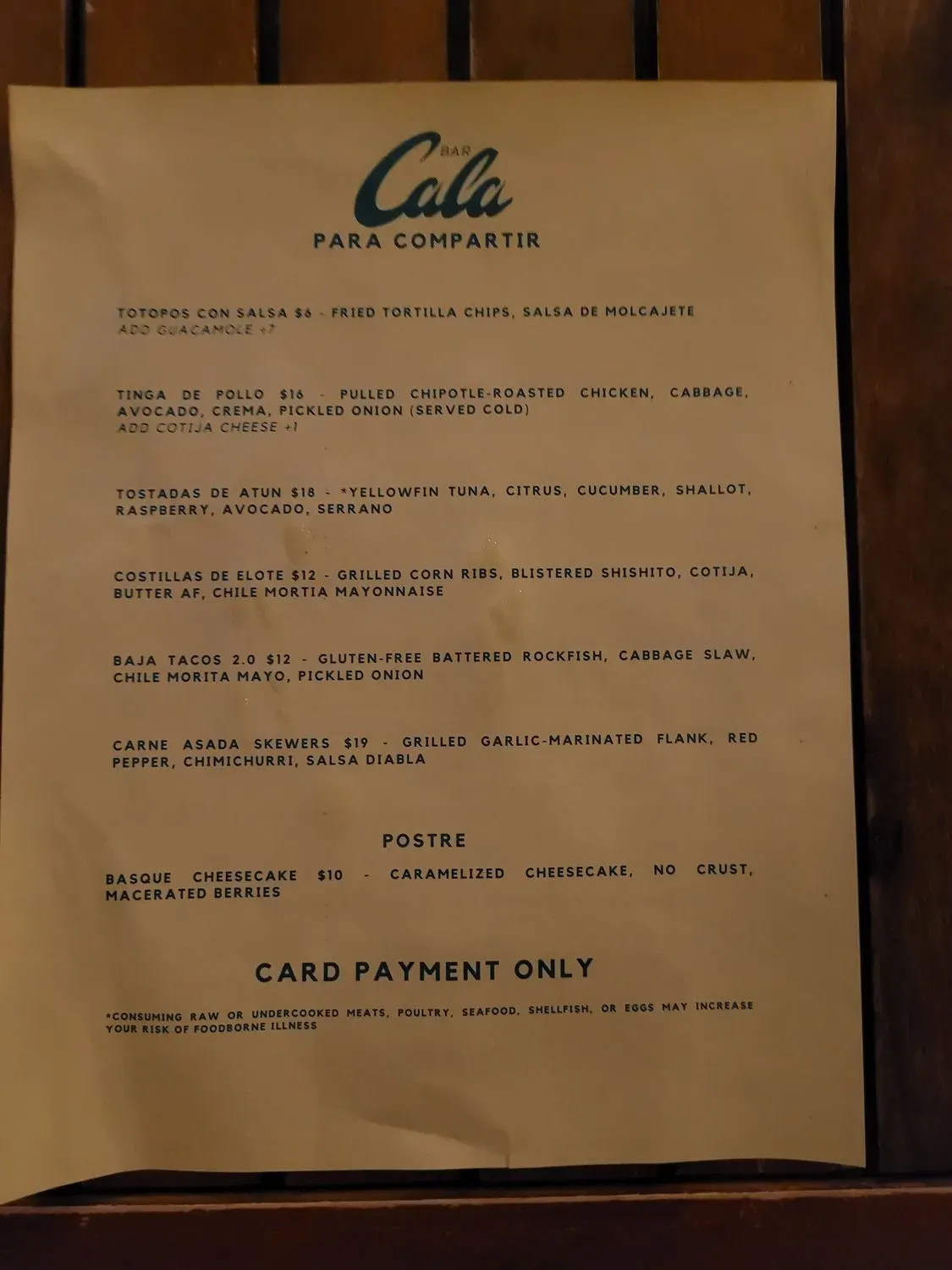 Menu 1