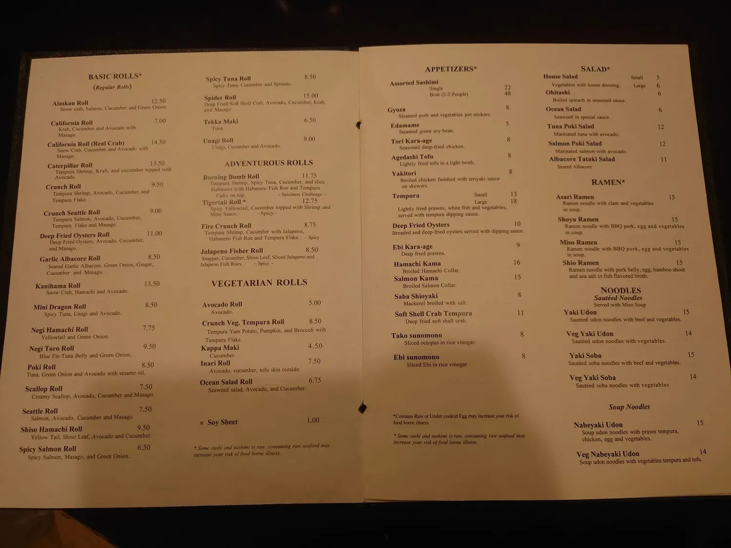 Menu 6