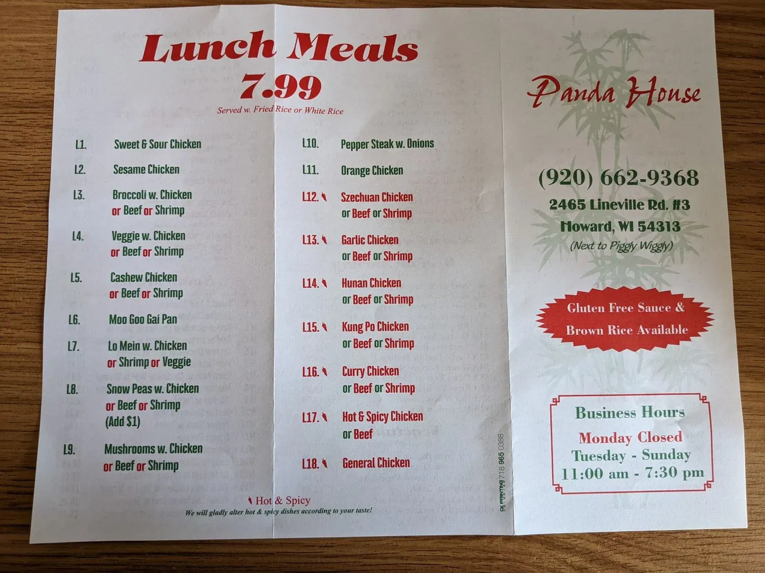 Menu 2